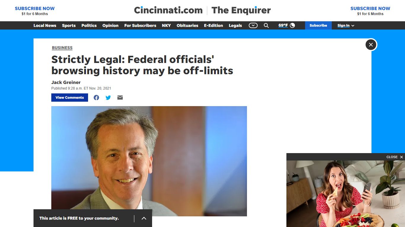Strictly Legal: Federal officials' browsing history may be off-limits